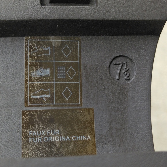 LFL By Lust For Life 7.5 Brown Faux Fur Buckle Snap Chunky Metallic Brown Boots - Picture 12 of 16